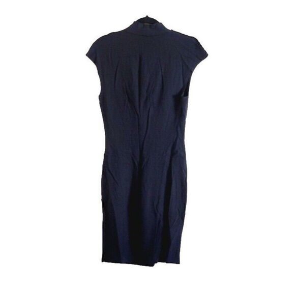 Helmut Lang Twisted Front Cap Sleeve Dress in Black Sheath Dress Size 4 - Picture 3 of 8